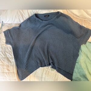 boxy cropped waffle knit tee